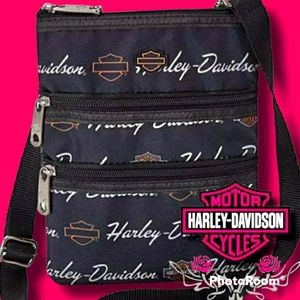 🌮 HARLEY-DAVIDSON Black Cross Body Purse 👜🌮